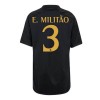 Conjunto (Camiseta+Pantalón Corto) Real Madrid E. Militao 3 Tercera Equipación 23-24 - Niño